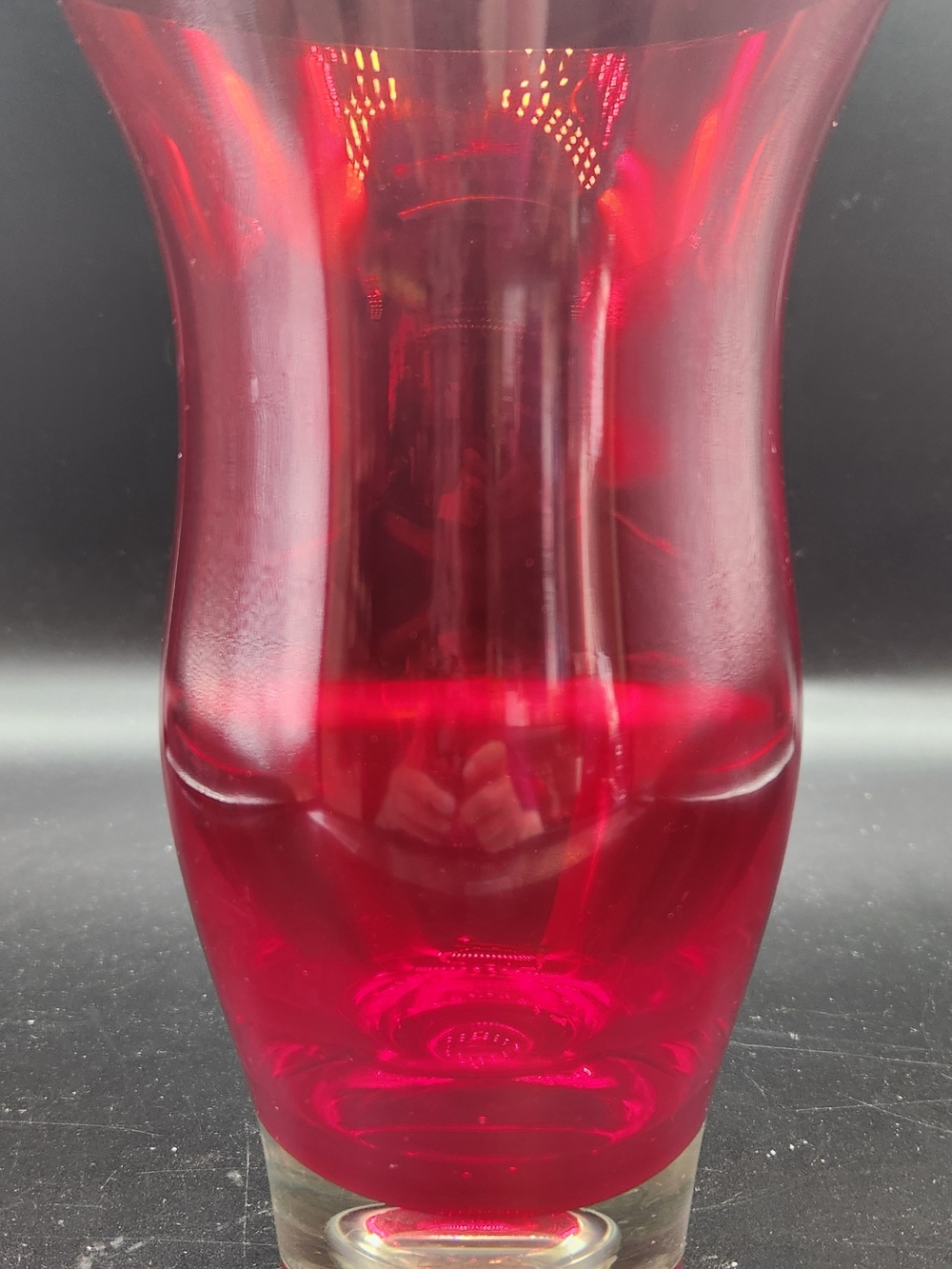Vintage Royal Scot Cranberry Glass Vase